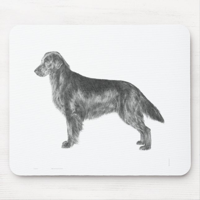Flat Coated Retriever Mouse Mat (Front)