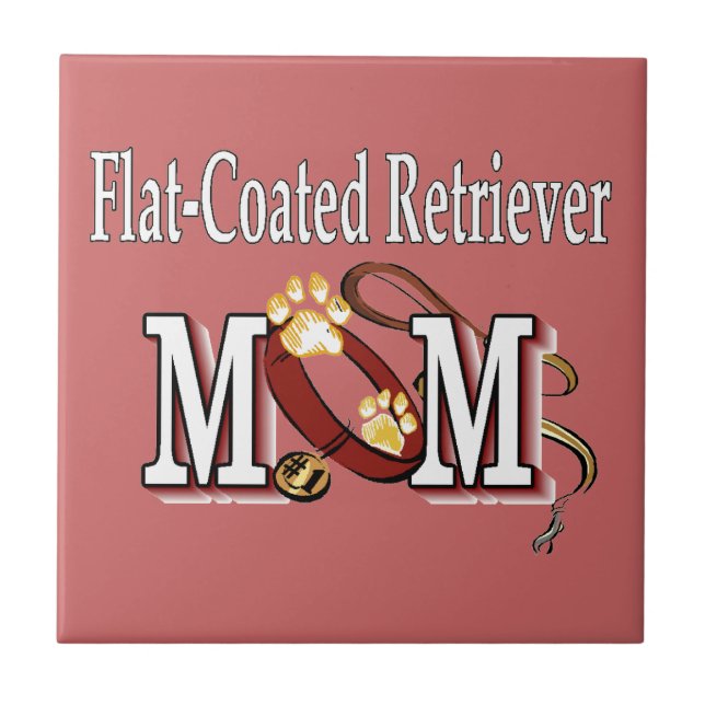 Flat-Coated Retriever Mum Gifts Tile (Front)