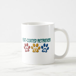 FLAT-COATED RETRIEVER Mum Paw Print 1 Coffee Mug