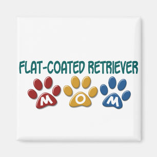 FLAT-COATED RETRIEVER Mum Paw Print 1 Magnet