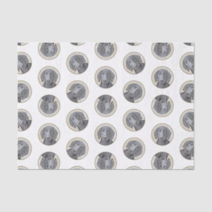 Flat-Coated Retriever Painting Black Pet Dog Art Tissue Paper