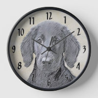 Flat-Coated Retriever Painting - Original Dog Art