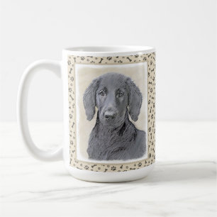 Flat-Coated Retriever Painting - Original Dog Art Coffee Mug
