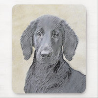 Flat-Coated Retriever Painting - Original Dog Art