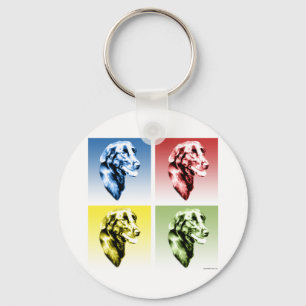 Flat-Coated Retriever Pop Key Ring