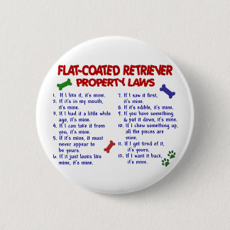 FLAT COATED RETRIEVER Property Laws 2 6 Cm Round Badge
