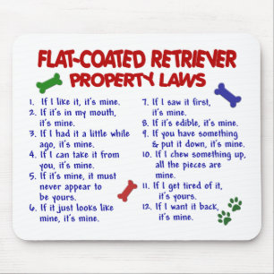 FLAT COATED RETRIEVER Property Laws 2 Mouse Mat