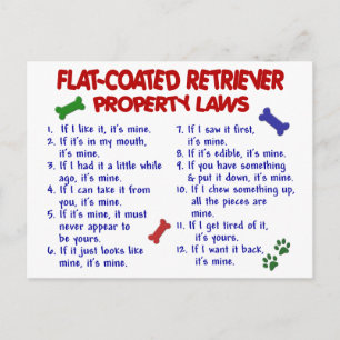 FLAT COATED RETRIEVER Property Laws 2 Postcard