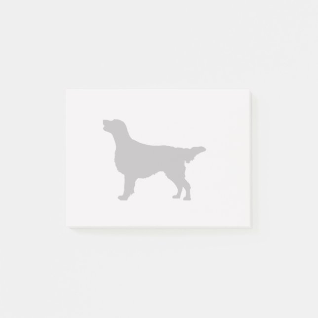 Flat-Coated Retriever Silhouette Love Dogs Post-it Notes (Front)