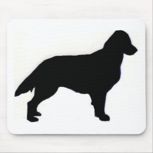 flat coated retriever silhouette mouse mat