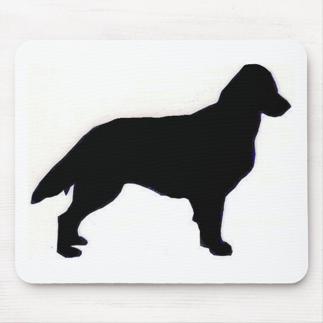 flat coated retriever silhouette mouse mat (Front)