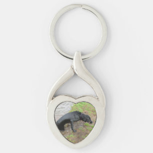 flat coated retriever wet key ring