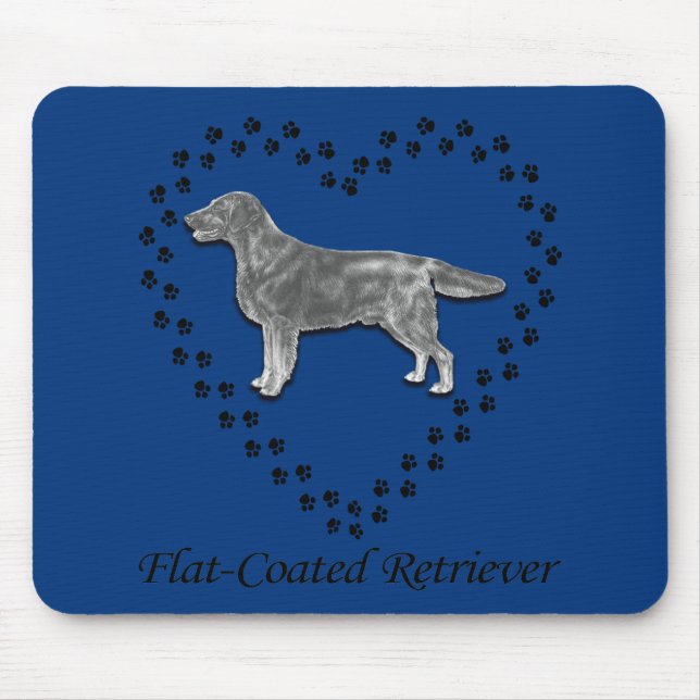 Flat-Coated Retriver Mouse Mat (Front)