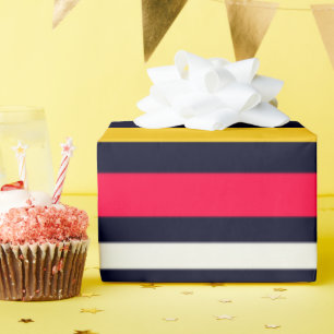 Flat Colour Stripe Wrapping Paper