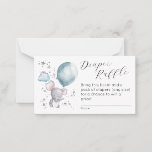 Flat Diaper Raffle Enclosure Card