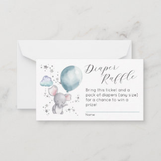 Flat Diaper Raffle Enclosure Card