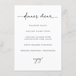 Flat Dinner Menu
