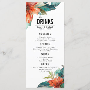 Flat Drinks menu Hibiscus Serenade Paradise