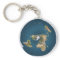 Flat Earth AE Azimuthal Equidistant Map Key Chain