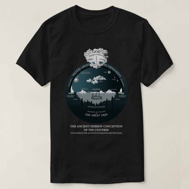 Flat Earth Ancient Hebrew Conception of The Univer T-Shirt (Design Front)