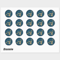 Flat Earth Azimuthal Projection Map Sticker