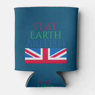 Flat Earth British Can Cooler