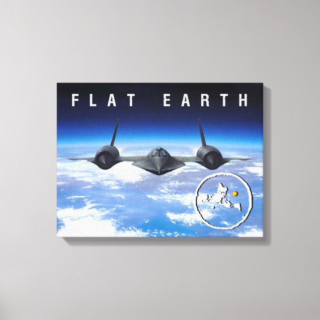 Flat Earth -- Canvas 14 x 11 Print (Front)