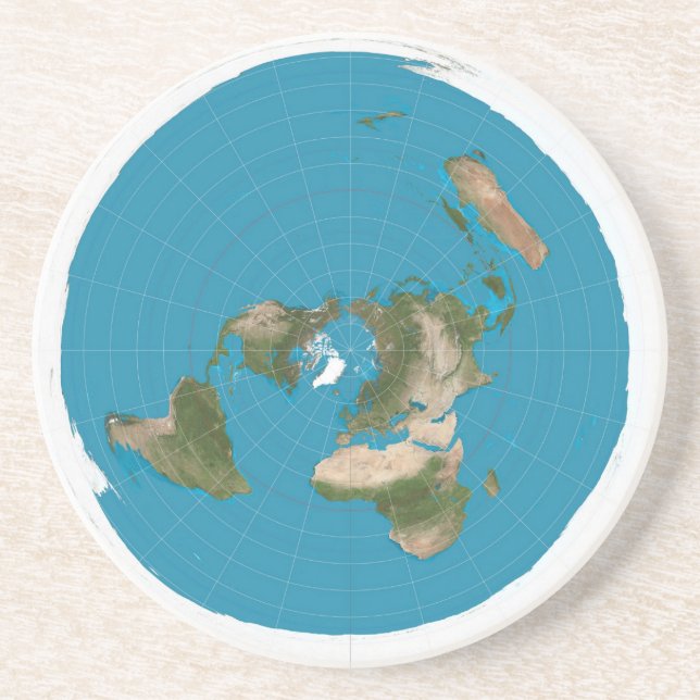 flat earth coaster (Front)