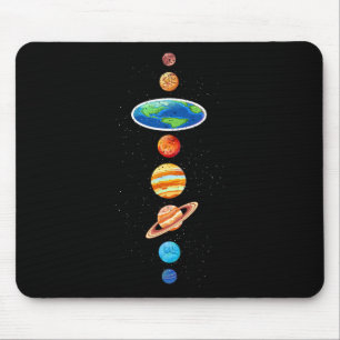 Flat Earth Conspiracy - Solar System Planets - Fla Mouse Mat