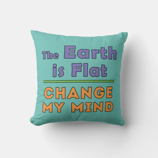 Flat Earth Cushion (Front)