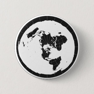 Flat Earth Design 6 Cm Round Badge