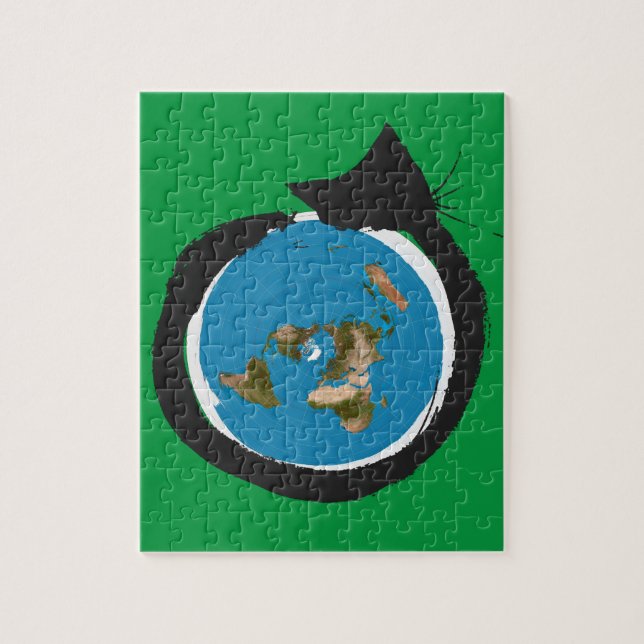 Flat Earth Designs - CAT MAP CLASSIC Jigsaw Puzzle (Vertical)