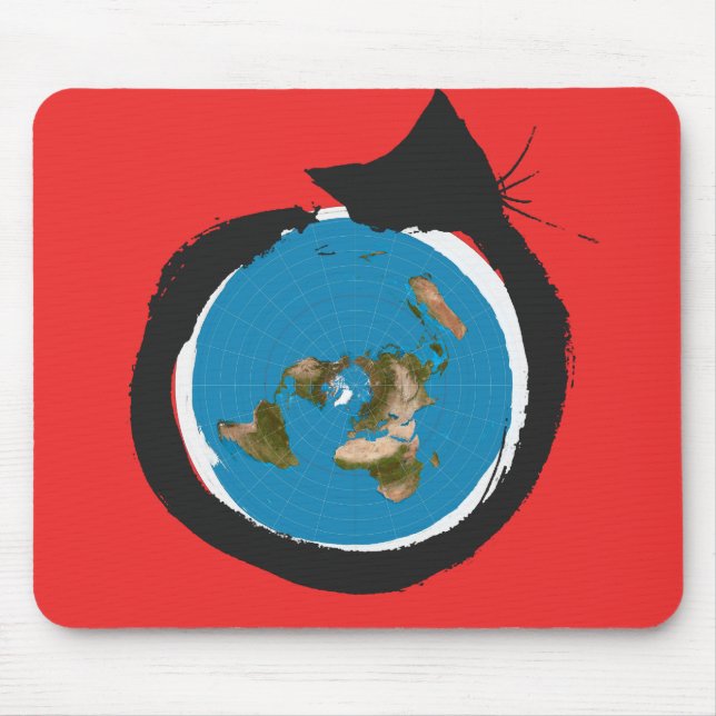 Flat Earth Designs - CAT MAP CLASSIC Mouse Mat (Front)