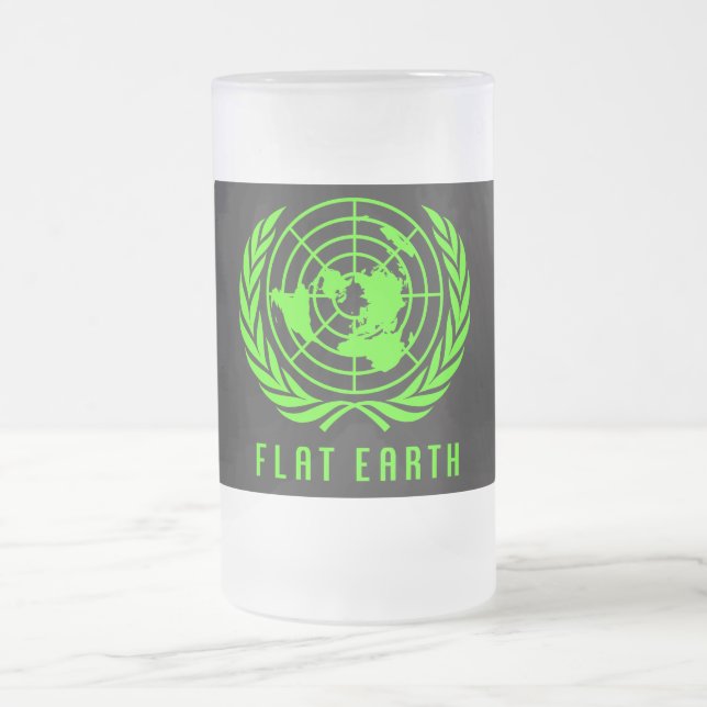 Flat Earth Frosty Beer Stein Mug (Center)