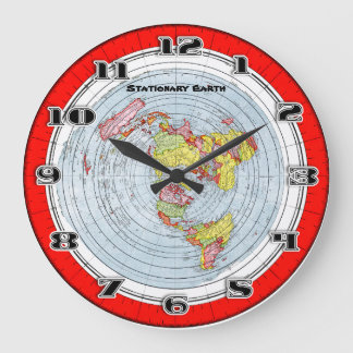 Flat Earth Gleasons Stationary Map of the World Large Clock