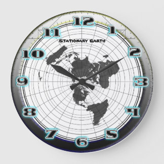 Flat Earth Gleasons Stationary Map of the World Large Clock