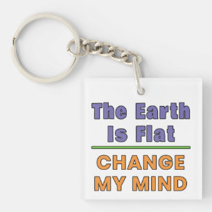 Flat Earth Key Ring