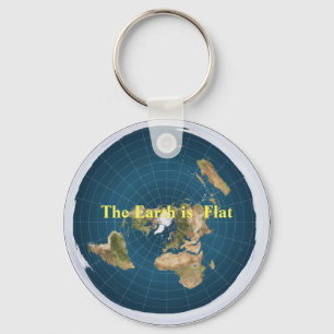 Flat Earth Key Ring
