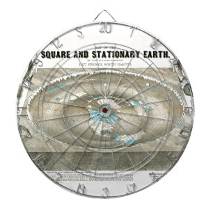 Flat Earth Map Dartboard