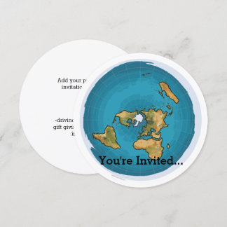 Flat Earth Map Invitation