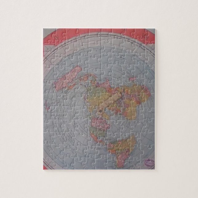 Flat Earth Map Jigsaw Puzzle (Vertical)