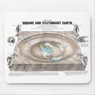 Flat Earth Map Mouse Mat