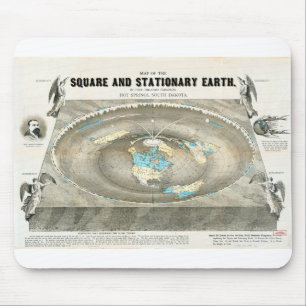 Flat Earth Map Mouse Mat