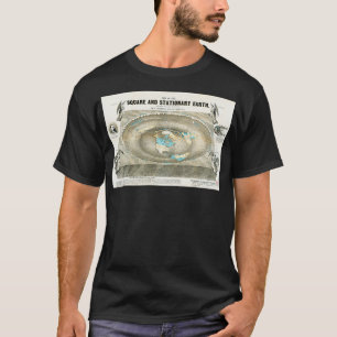 Flat Earth Map Science Denial T-Shirt