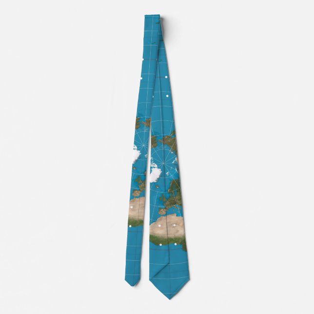 Flat Earth Neck Tie (Back)