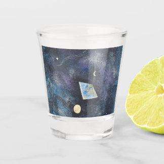 Flat Earth Shot Glass