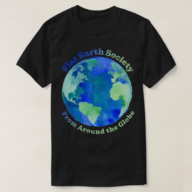 Flat Earth Society Classic TShirt (Design Front)