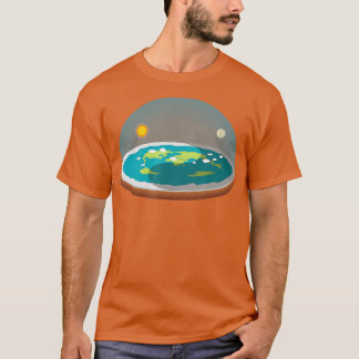 Flat Earth Society  Flat Earth Map Model Globe  T-Shirt