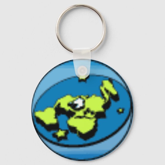 Flat Earth Society keyring (Front)