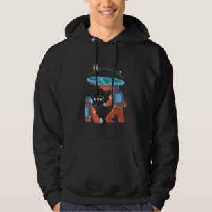 Flat Earth Society Moon Landing Flat Earth Wtf Spa Hoodie